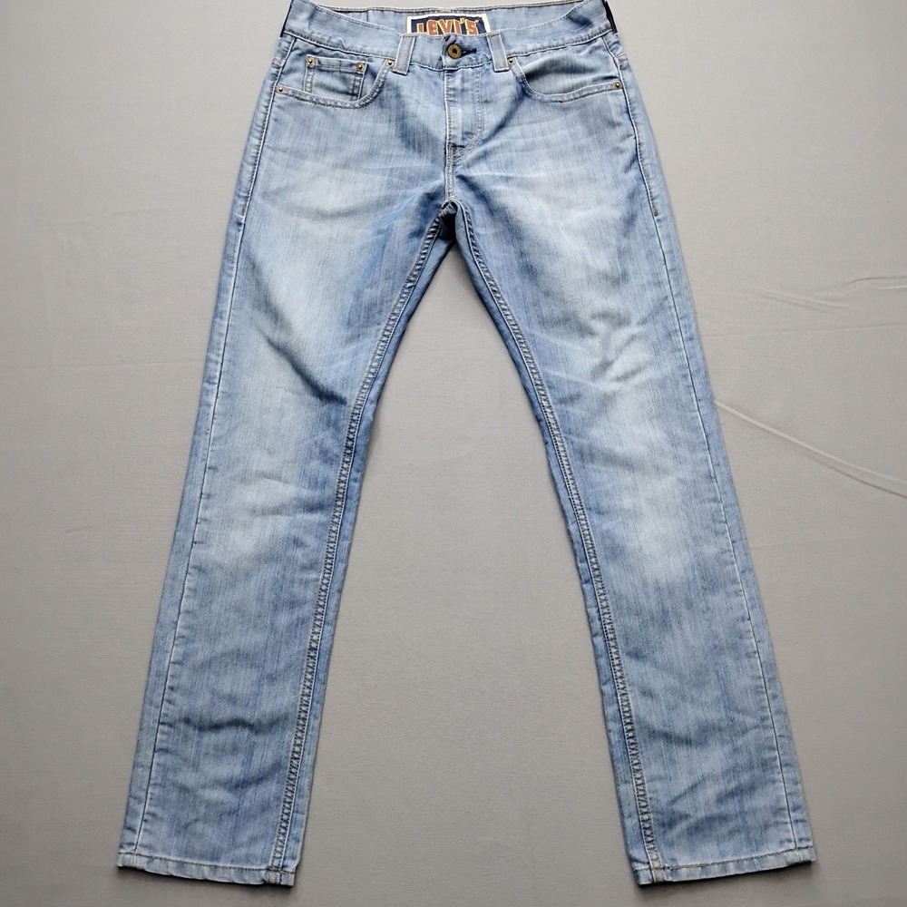 Levis 511 Skinny Jeans Mens 30x30 Light Wash Blue Denim Y2K 2009 Vintage